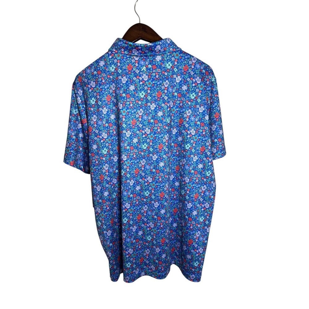 New Redvanly Louis Polo Golf Shirt Multicolor Floral All Over Print XL NWT - Picture 2 of 5